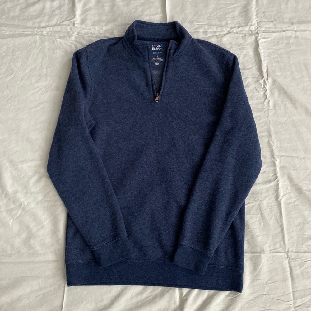 Dark Blue Quarter Zip Pullover